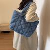Geantă tote romboidă Geantă de umăr din denim de mare capacitate pentru femei