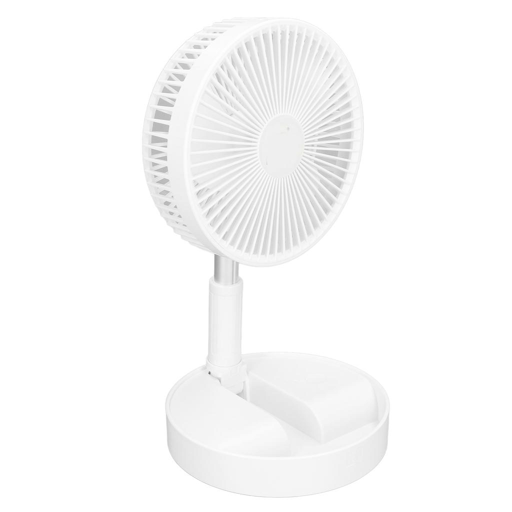 Ventilator de podea USB cu 4 viteze, pliabil, retractabil, reîncărcabil, cu înălțime reglabilă, 45dB silențios, pentru birou, masă