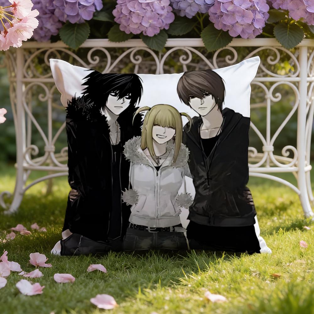 Anime D-Death N-Note Cushion Cover Home & Car Dual-Scene Pillow Cover: Reversible for Premium Comfort