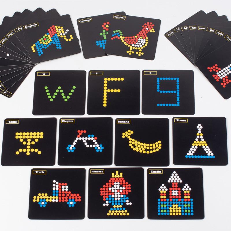 Дети Смешные DIY Dot Деревянные Головоломки Мультяшные Животные Красочные Точки Мозаика — фото 4