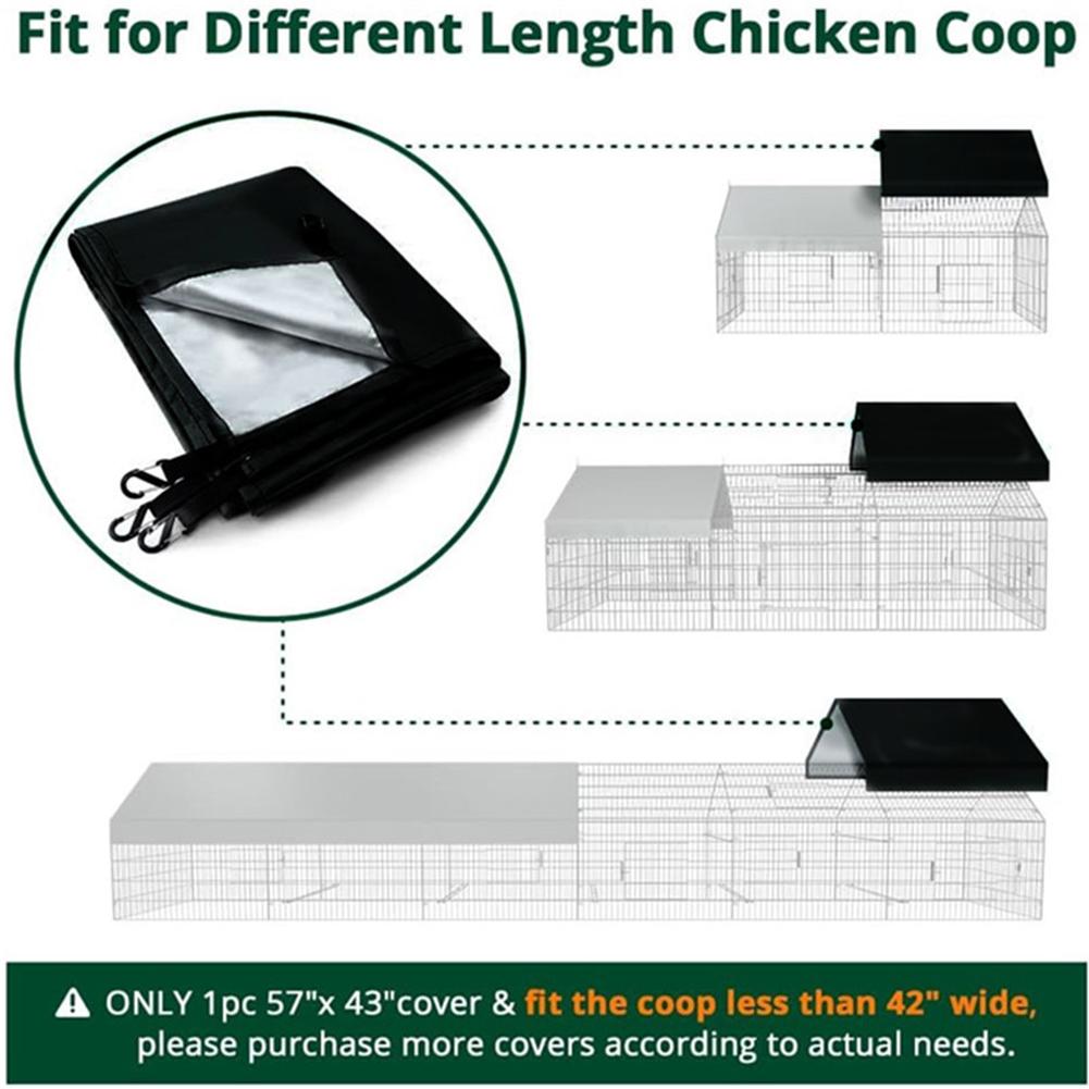 Adequate Coverage For Large Cooperage Shelter with a Size of 57x43 Inches