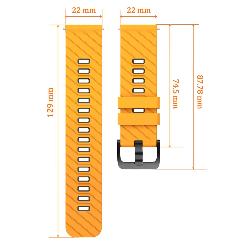 22mm Silicone Watch Bands For TicWatch Pro 3 Ultra GPS GTX GTW Sports Bracelet Belt For TicWatch Pro 2021 GTH 2 S2 E2 Soft Strap