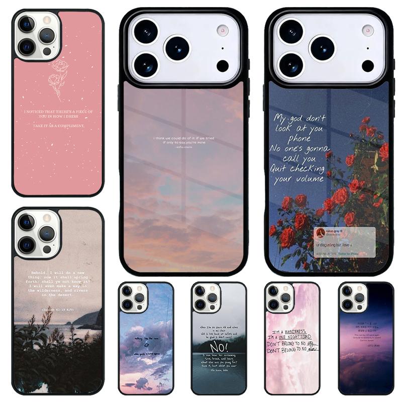 Aesthetics Songs Lyrics Aesthetic Phone Case for iPhone 17 Air 16 15 11 12 14 13 Pro Max Shockproof Cover