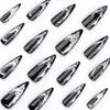 European & American Hot Selling Long Spicy Silver Pointed Wearable False Nails