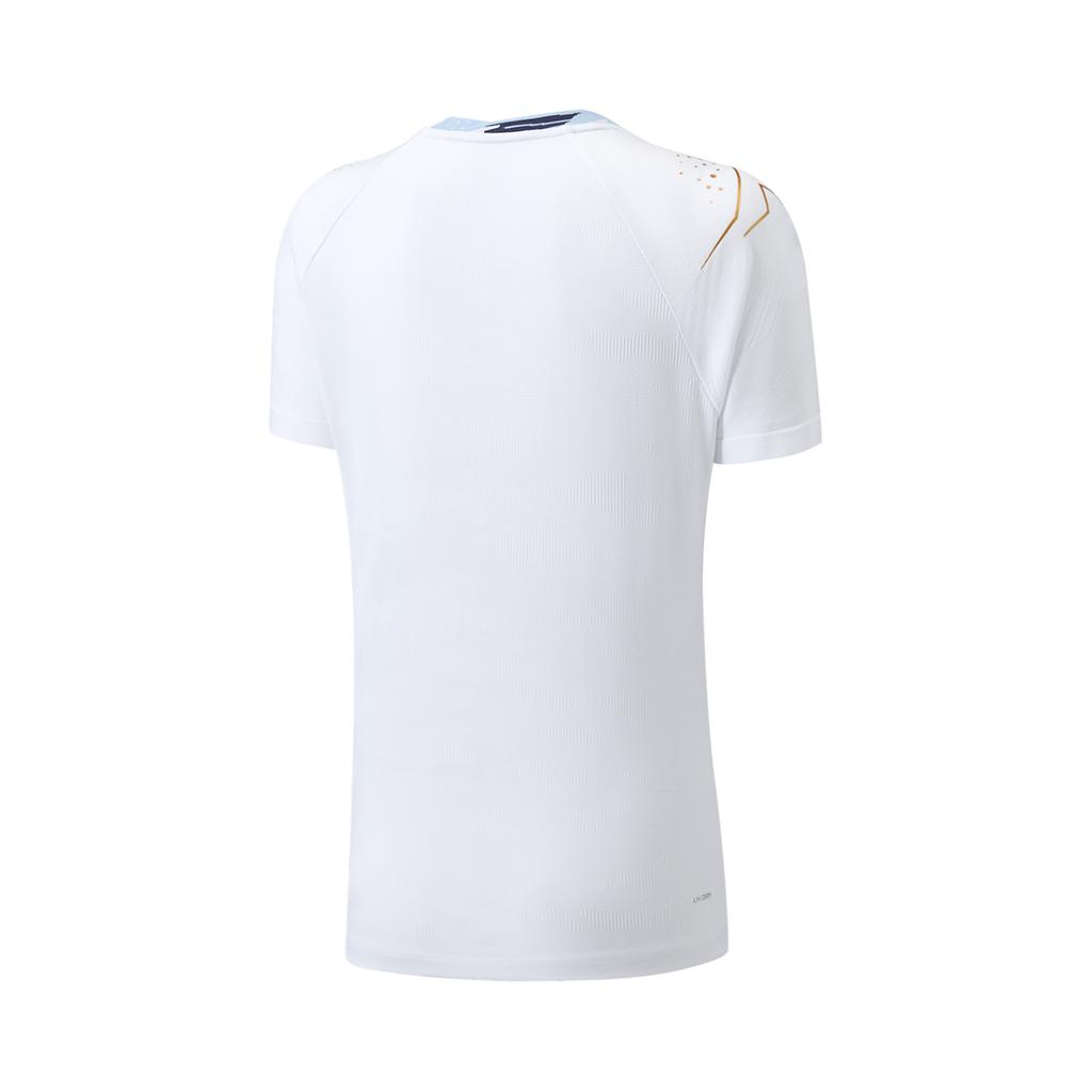 Li Ning Badminton Series V-Neck Logo Badminton Shirt Women tops AAYW036-2