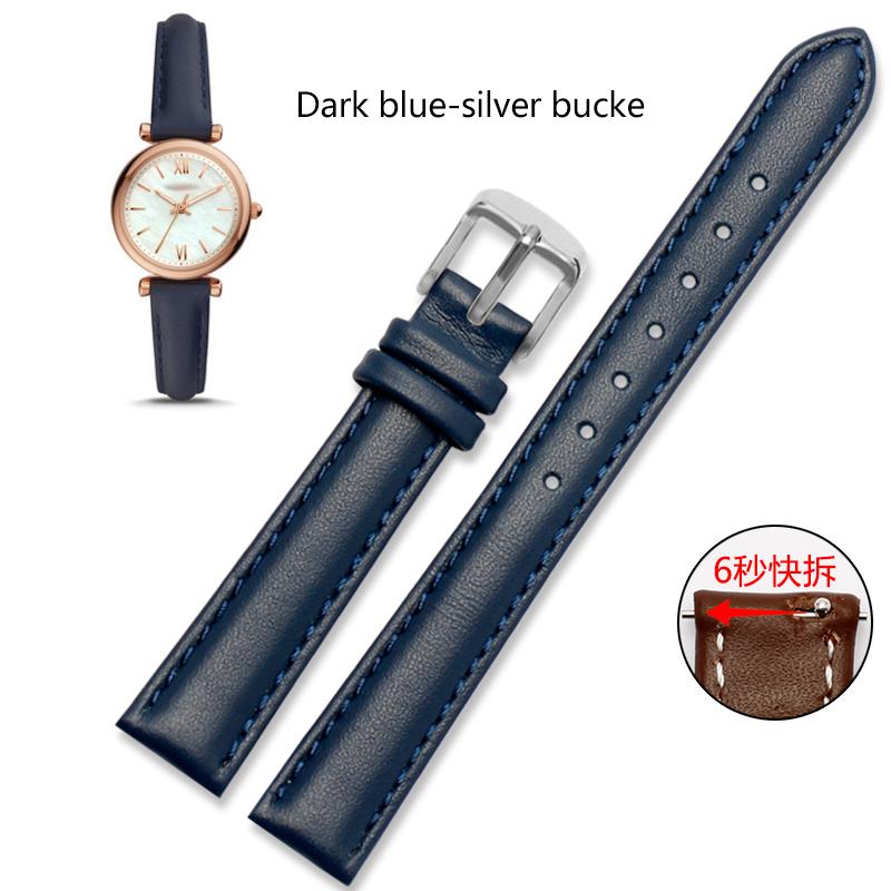 12mm 14mm 16mm 18mm 20mm Men Women Genuine Leather  Watch Band For Casio Fossil DW Folli Follie Watch Strap Bracelet Accessories