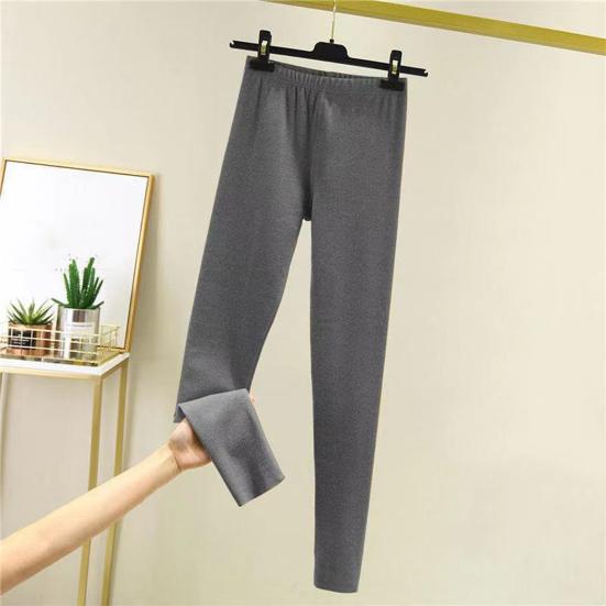 Dámské spodní kalhoty s vysokým pasem DE Velvet Skinny Fit dlouhé kalhoty na jógu jednobarevné zimní termo legíny na jógu