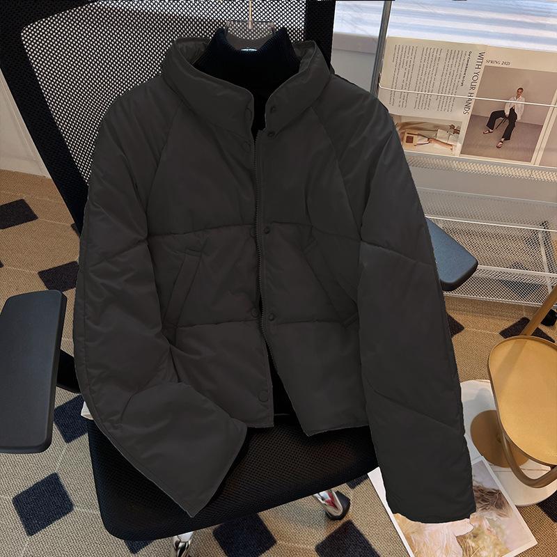 

Пуховик Женский Маленький Короткий Зимний Новый Зимний Пуховик Куртка Утолщенный Свободный Пуховик XL чёрный