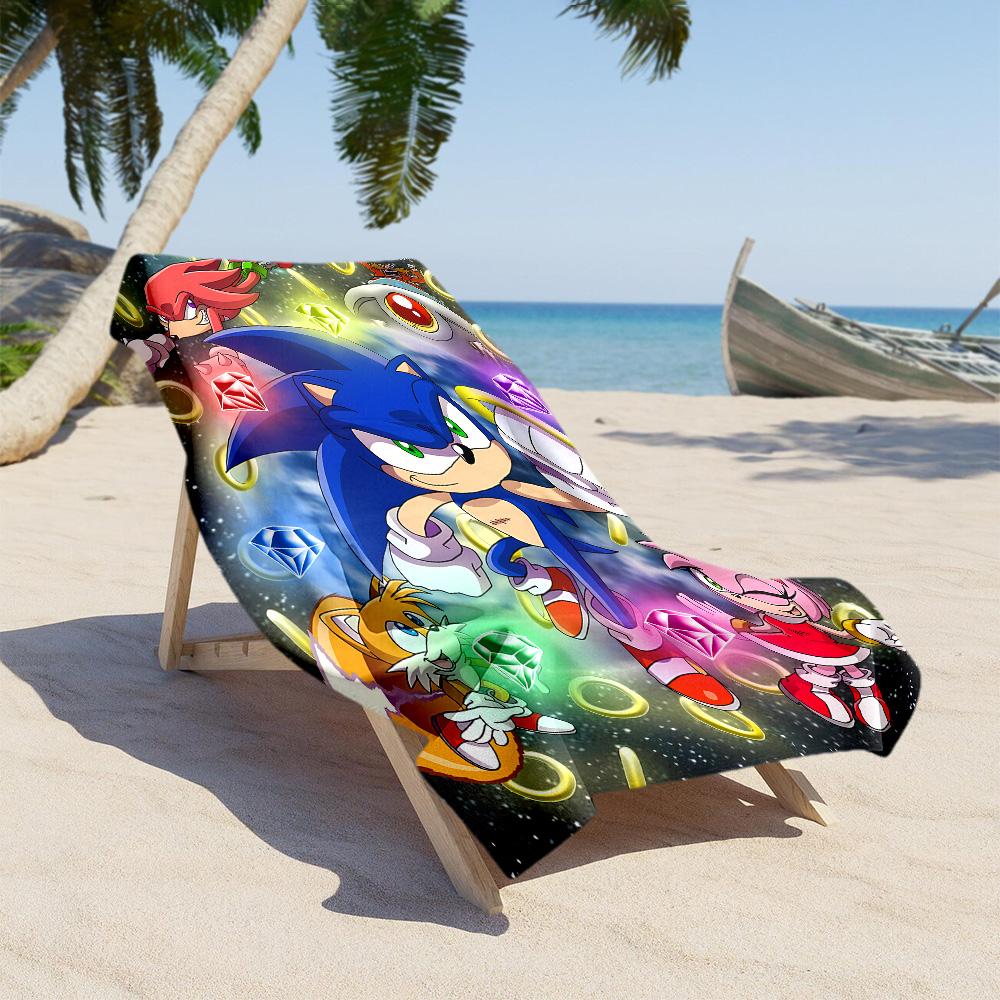 Sonic Durable Beach Towel Lightweight for Outdoor Daily Use Fashion Lovers Perfect Gift for Valentine's Wedding Birthday