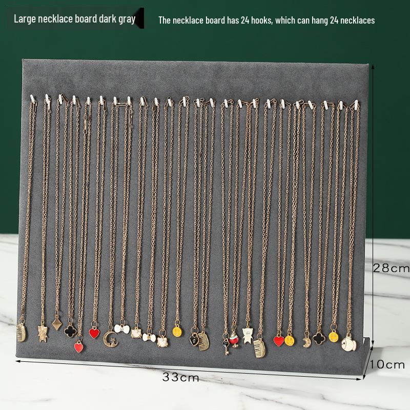 Extra Large Velvet Jewelry Display Stand: Necklace Hanger & Bracelet Storage Rack