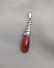 Red Onyx Sterling Silver Pendant: Handmade Healing Crystal Necklace