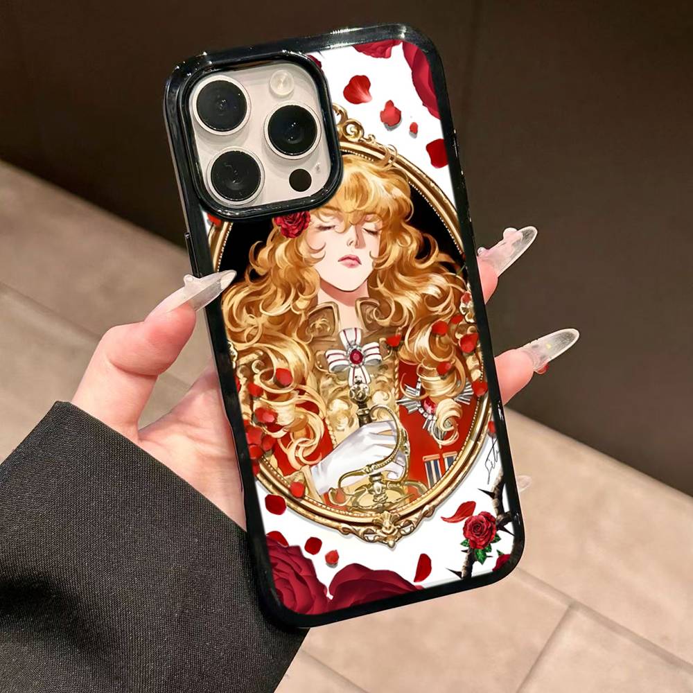 Rose Of V-Versailles Lady Oscar Phone Case For IPhone 16 Pro Max 15 14 Plus 14 13 12 11 17 PC+TPU Cases Back Cover