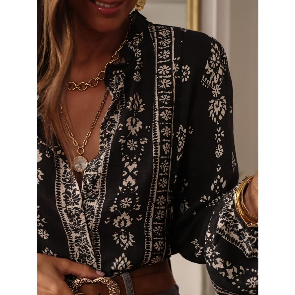 New Women's Elegant Long Sleeve Blouse Casual Chic Shirt Top