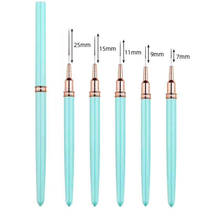 LINMANDA Nail Art Liner Brushes Long Lines Liner Brush UV Gel Polish Painting Nail Design Brush Metal Handle Nail Drawing Pens