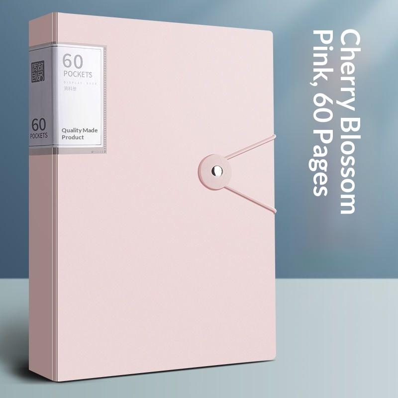 1Pcs Pp High Transparency And Waterproof Insert Brochure 60/100 Pocket A4 File Folder Suitable For A4 Size Documents And Papers