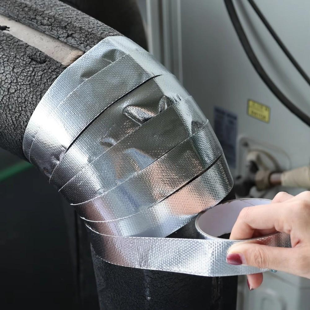 5/10Meters Air Conditioning Pipe Wrapping Tape Sun-proof Heat-insulating Fiberglass Aluminum Foil Tapes Waterproof