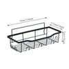 4Pcs/Set 6-Hook Style Punch-Free Carbon Steel Storage Basket Bathroom Draining Organization Rack