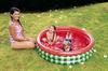 JILONG Watermelon 3-Ring Pool, 124 x 124 x 28cm (inflated size), JL-688000, RD/GR, Medium Size