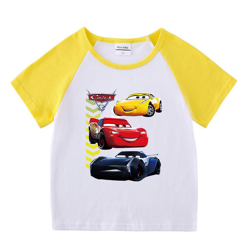 Letni komplet dwuczęściowy dla chłopca: T-shirt z krótkim rękawem i spodenki - casualowy strój sportowy