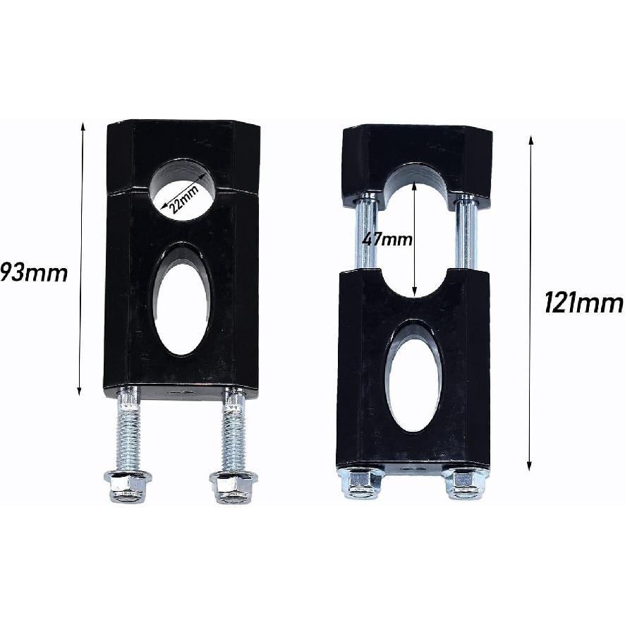 Handlebar Risers, 7/8" 22 Mm Handlebar Mount Clamp Risers Replacement For Coleman BT200X CT200U-EX MB200 50 70 125Cc XR/CRF Dirt Pit Bike (Black)