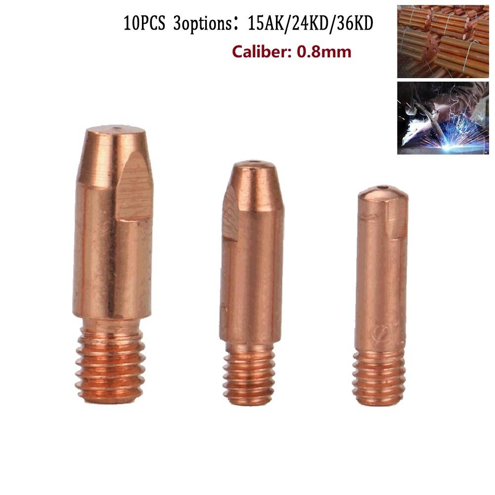 10pcs MIG Welding Nozzle Contact Tips Gas Diffuser Connector Holder Torch  0.8mm