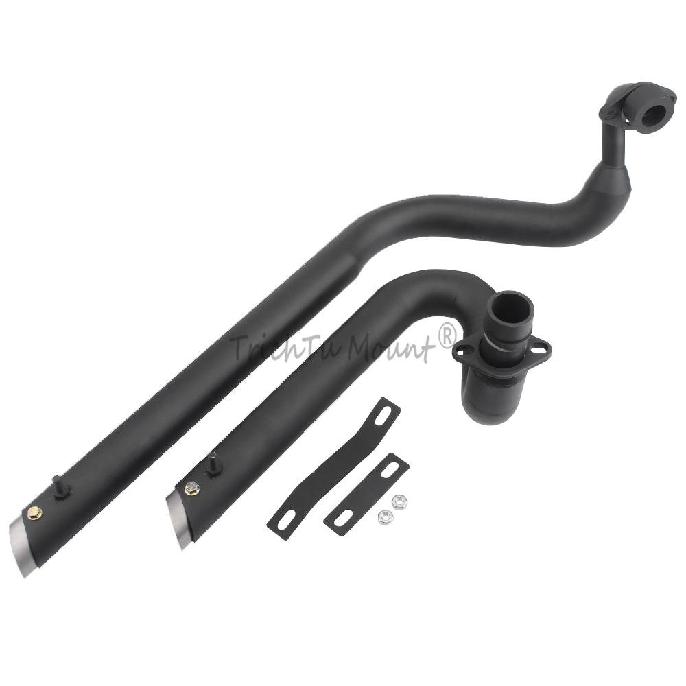 Motorcycle Part Exhaust Pipes Mufflers Steel Pipes Stainless Black For Yamaha Dragstar 650 400 V-Star 650 XVS650 XVS400