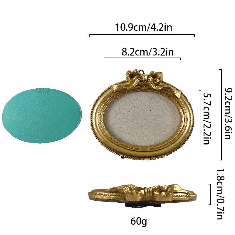 Victorian Bow Resin Photo Frame - Vintage European Style Photo Frame Stand (Wall Mountable)