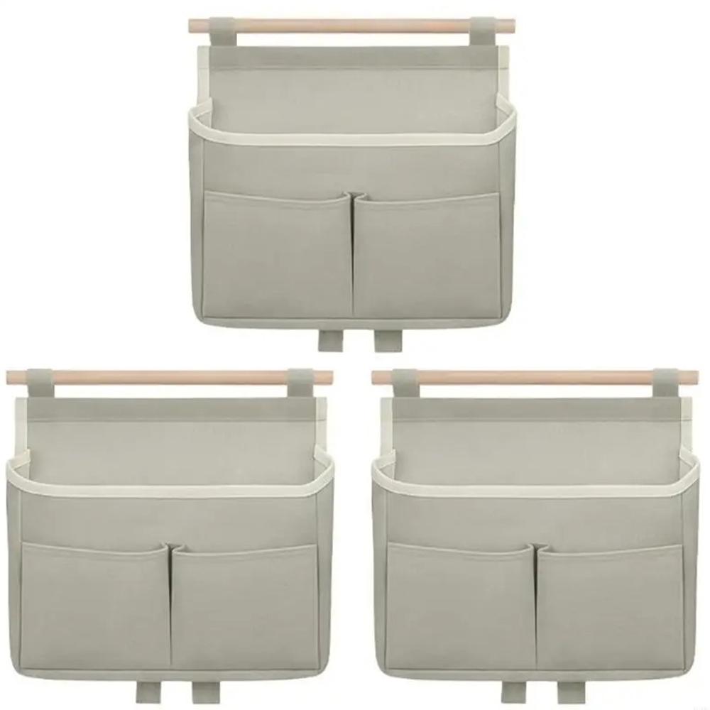 

3-Piece Set Large-Capacity Storage Bag Space-Saving Wonder Wall-Mounted Organiser for Hair Accessories Cosmetics and More