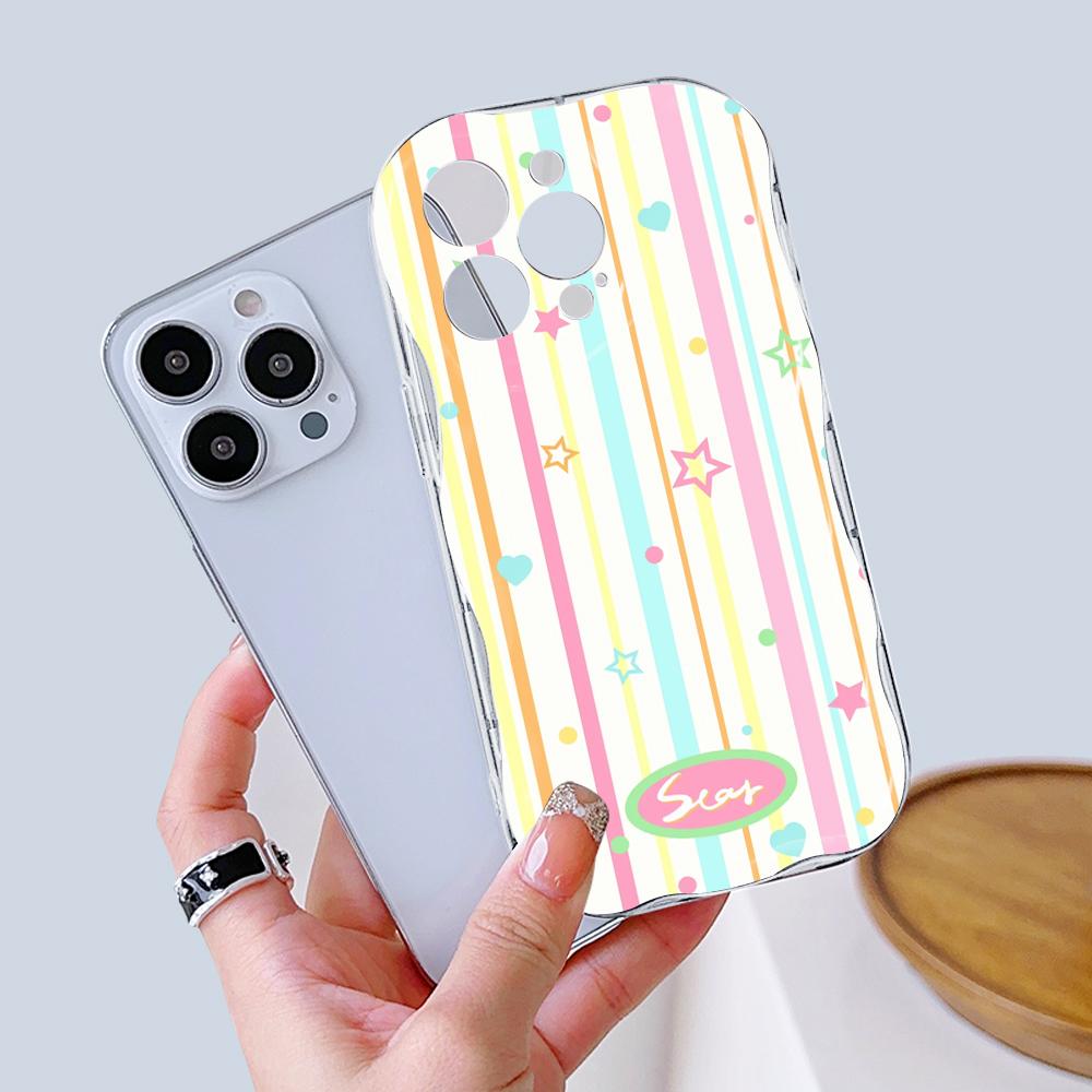 For iPhone 16 15 14 13 12 Pro Max Samsung S24 Ultra S23 S22 Plus Redmi Note 13 Pro Lattice Collection Cream Texture Soft Silicone Cover Phone Case