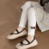 Reizende Baby Mädchen Hosen Einfarbig Cartoon Hosen Strick Seiten Schleife Zier Leggings Weich Warm Frühling Herbst Baumwolle Strumpfhosen