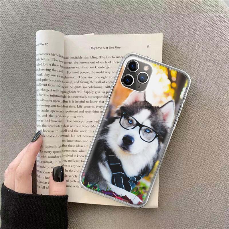Siberian Husky Sled Dog Phone For Apple Iphone 12 13 Mini 15 Pro Max 11 Pro 14 Plus 16 Pro Max 16E Case Shell Cover Clear TPU P