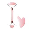 Rose Quartz Heart Gua Sha & Jade Roller Facial Massage Set