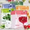 3pcs Skin Care Natural Fruit Plant Facial Mask Moisturizing Oil-Control Blueberry Cucumber Pomegranate Fruit Aloe Sheet Face Mask