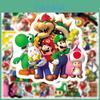50pcs Super Mario Skateboard Trolley Luggage Fridge Adhesive Sticker Decor