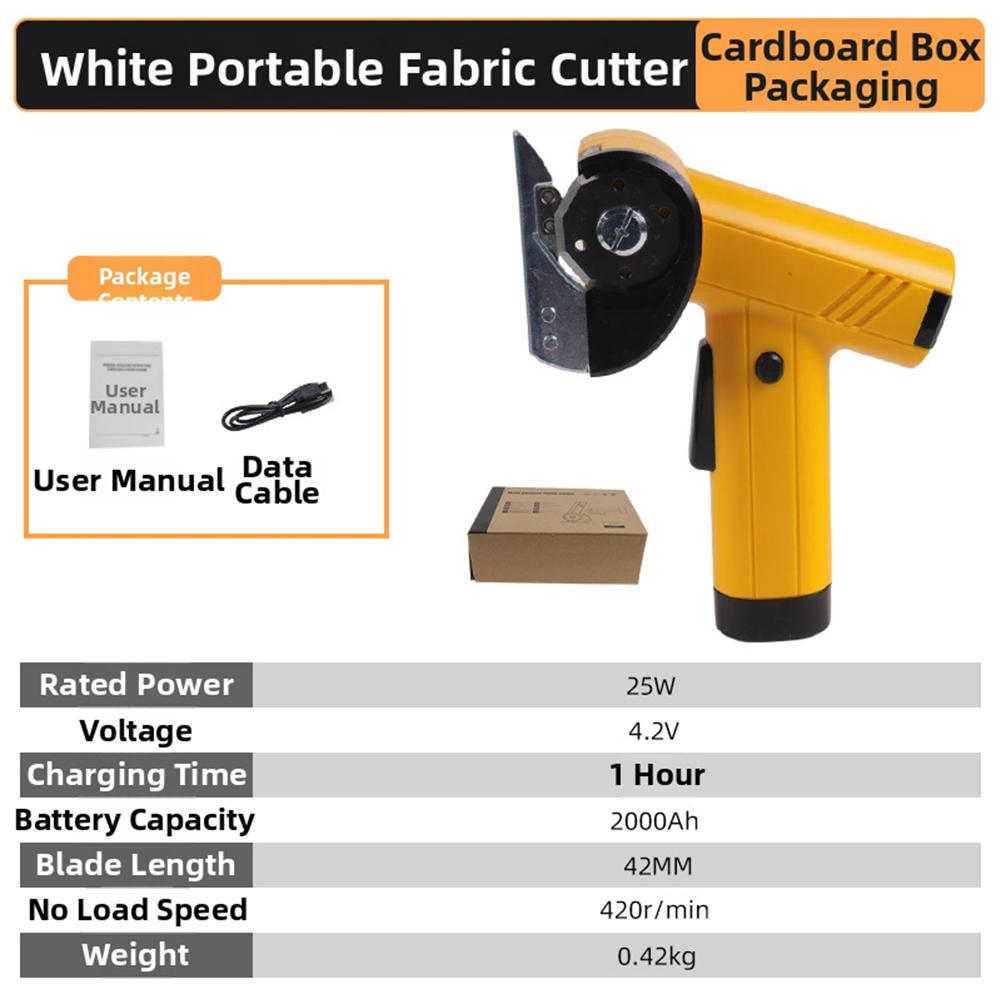 Portable Handheld Electric Fabric Cutter With LED Light For Fabrics, Carpets And Leather For Efficient Electric Fabric Cutting