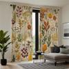 2-piece set of high-definition digital printed curtainFloral Embroidered Curtain Yellow Green Orange ColorfulHome decoration sty