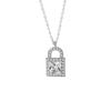 Small Lock Head Necklace, Sweet Diamond-encrusted Pendant, Collarbone Chain, Korean Version of Beautiful Temperament, Gift for Girlfriends
