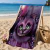 Wonderland Smile Cat Beach Towel, Microfiber Beach Towel, Perfect For Pool, Beach, Travel, Home Decor Beach Party Fan Gifts