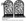 Metal Bookends 1 Pair Hummingbird for Shelves Decorative Heavy Duty Book Ends Stoppers Unique Design Office Desk Shelf Non-Skid Holder Organizer