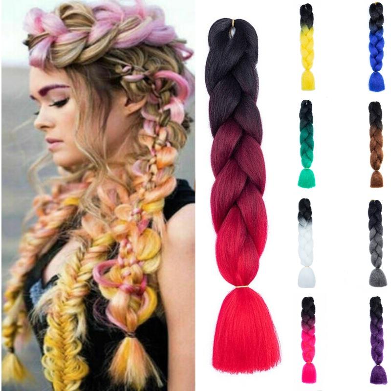 Bunte Ombre Jumbo-Zöpfe für Frauen! Verändere deinen Look mit diesem exotischen Stil! Figuren)