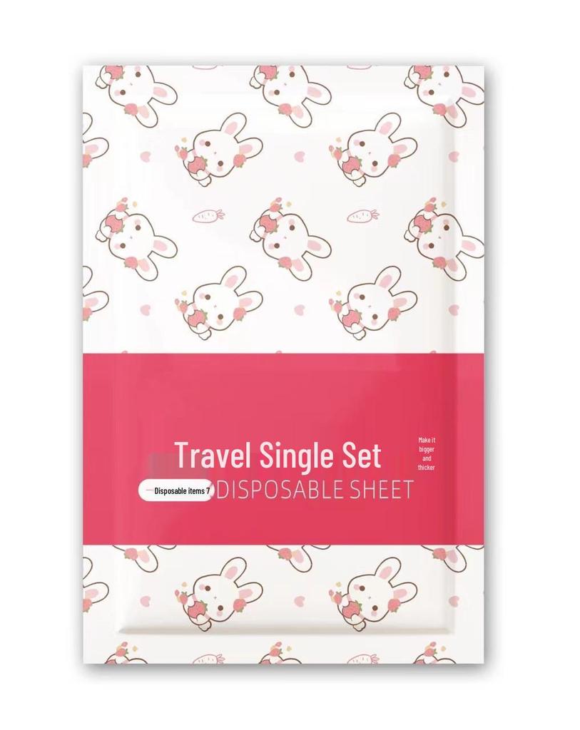 Deluxe Travel Set: Disposable Bed Sheet, Duvet Cover, Pillowcase, Quilt Cover & Bath Towel - Thick, Extra Large, Portable for Hotel Use.