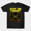 Mens Cotton Stay On Target T Shirt Yellow Red Target Viewfinder Graphic 1138 Reference Classic