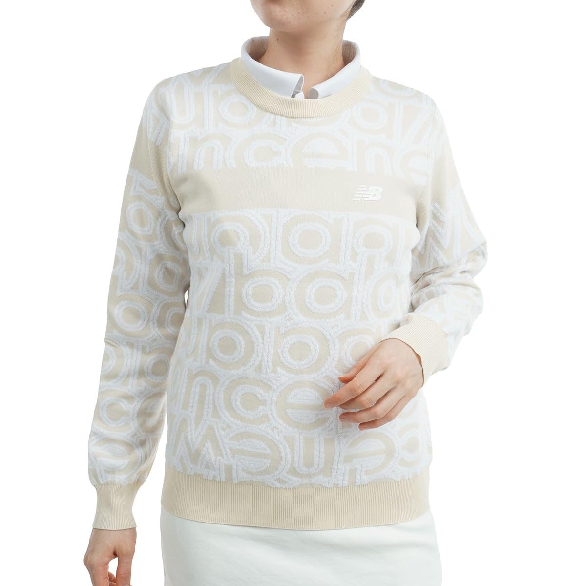 

New Balance Golf Crew Neck Sweater and 3 (Stretchable Warm) / Women s / 012-4270505 040_Beige [XL]