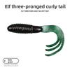 4-6.5cmLure Soft Bait Set80PCSThree-pronged Tail Curled Tail Maggot Bionic Fake Bait for Bass and Pike Specialized Lure