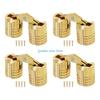 B0KB Copper Barrels Hinges Cylindrical Hide Cabinet Concealed Invisible Brasses Hinges Mount For Furniture Hardware