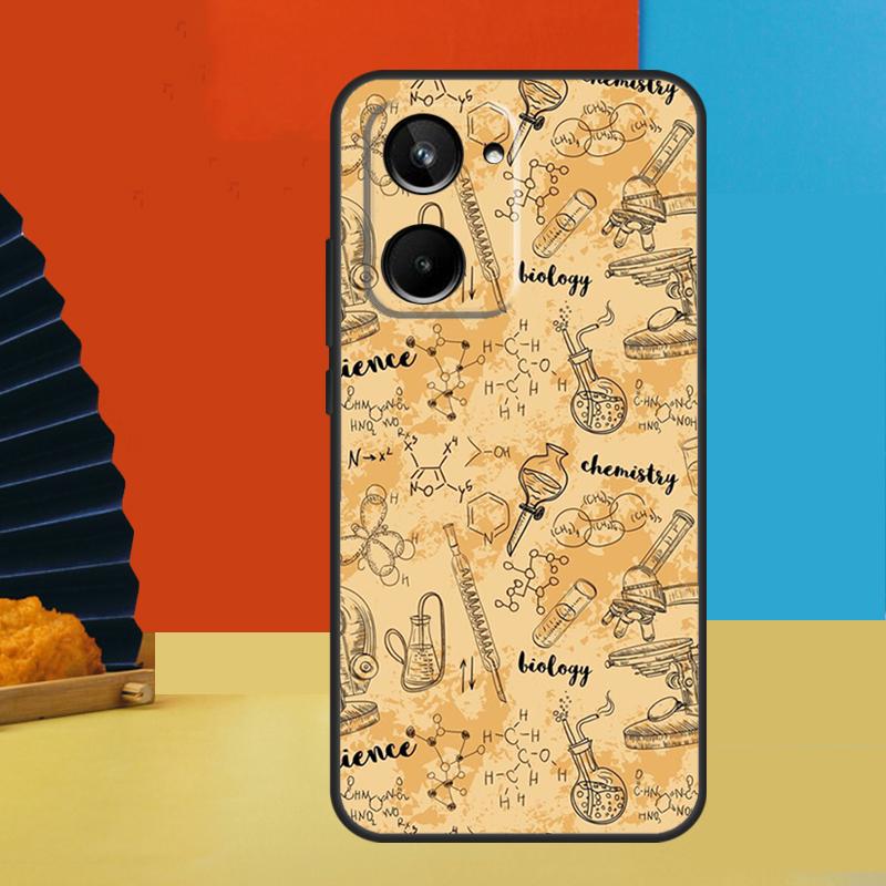 

Vintage Seamless Chemistry Laboratory For Realme 15 Pro 14 12 11 10 13 Pro Plus C65 C67 C63 C61 C55 C51 C53 C35 C75 GT6 GT7 Case Realme 12 Pro Plus