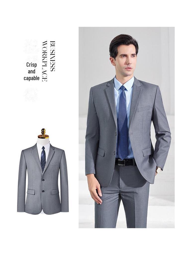 601 Men's Slim Fit Business Suit - Professional Formal Attire for Work and Interviews