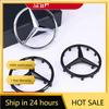 New For Mercedes Benz ABS 3D Star Logo Hollow Badge Sticker Car Steering Wheel Center Emblem For Mercedes Benz AMG GLK W202 W204