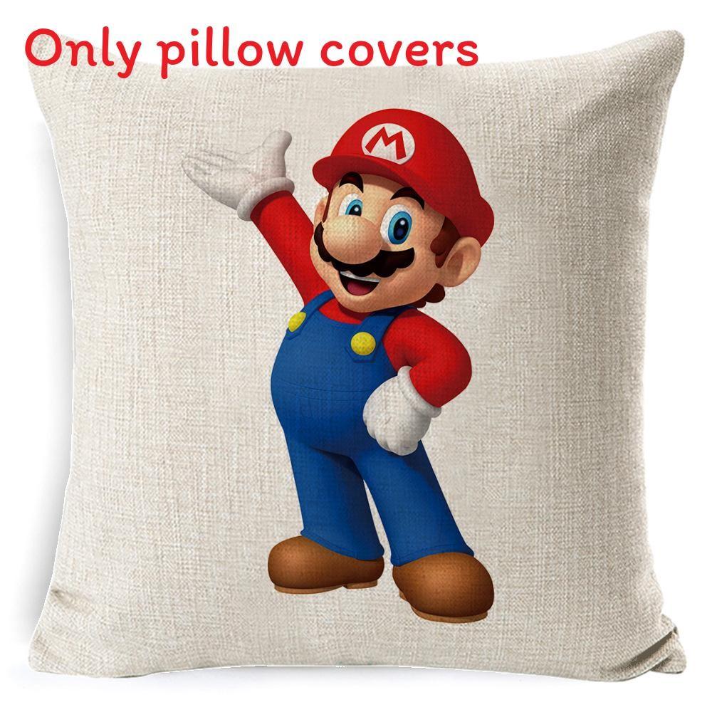 Super Bros Mario Pillow Cover Car Home Living Room Sofa Bedroom Cover Cushion