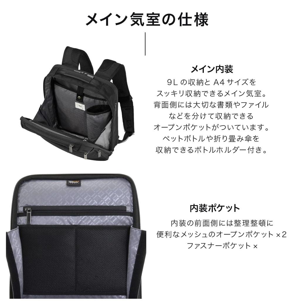 Ace Gene Gadgetable CB 62361 Business Backpack, Fits 13-inch PCs, Set-Up Compatible, Navy